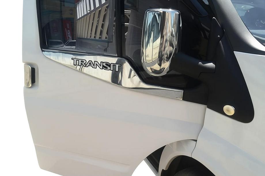 Ford Transit 2000–2014 Molduras de ventanas Carmos (2 uds, acero inoxidable) Image