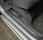 Volkswagen Caddy 2004-2010 Cubiertas de estriberas interiores (Carmos, acero inoxidable) foto 2