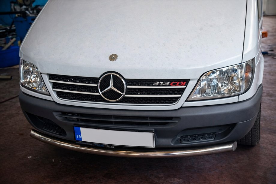 Mercedes Sprinter W901/902/903/904/905 1995–2006 Defensa Delantera ST008 (Acero Inoxidable) 2000-2006 Foto 2