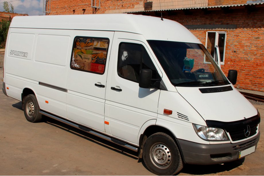 Mercedes Sprinter W901/902/903/904/905 1995–2006 Tubos Laterales (2 uds., Acero Inoxidable) Batalla media, Ø70 Foto 5