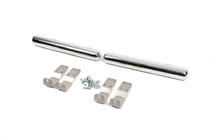 Volkswagen LT 1995-2006 Tubos laterales detras de la rueda trasera (2 uds., acero inoxidable) Batalla Larga foto 2