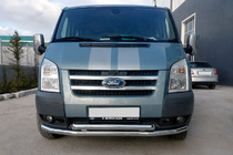 Ford Transit 2000–2014 Defensa Delantera ST014 (2006-2014, Acero Inoxidable) foto 1