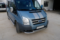 Ford Transit 2000–2014 Defensa Delantera ST014 (2006-2014, Acero Inoxidable) foto 3