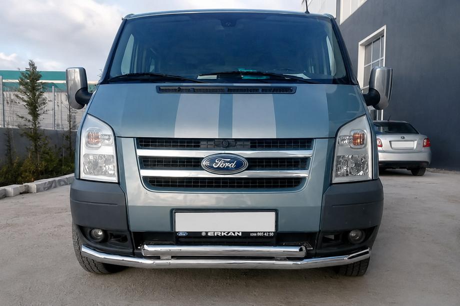 Ford Transit 2000–2014 Defensa Delantera ST014 (2006-2014, Acero Inoxidable) Image