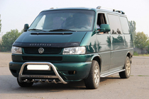 Volkswagen T4 Caravelle/Multivan 1990–2003 Defensa Delantera WT003 60mm Acero Inoxidable 51mm, con inscripción foto 4
