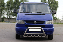 Volkswagen T4 Caravelle/Multivan 1990–2003 Defensa Delantera WT003 60mm Acero Inoxidable 51mm, con inscripción foto 2