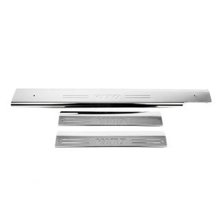 Placas de umbral interiores OmsaLine (3 uds, acero inoxidable) Mercedes Vito W638 1996-2003 foto 2