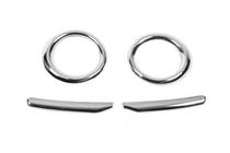 Fiat Doblo II 2010-2022 Embellecedores de faros antiniebla con franjas (2010-2015, 4 uds, acero inoxidable) Carmos - Acero Inoxidable Turco foto 2