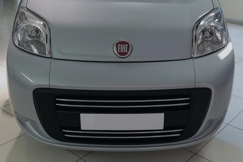 Fiat Fiorino/Qubo 2008-2024 Cubiertas de parrilla (4 piezas, acero inoxidable) Carmos - Acero Inoxidable Turco Image