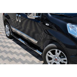 Barras Laterales Ø70 (2 uds, Acero Inoxidable) Fiat Fiorino/Qubo 2008-2024 foto 1