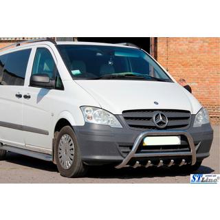 Defensa Delantera WT003/004 (Acero Inoxidable) Mercedes Viano 2004-2014 foto 2