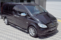 Mercedes Viano 2004-2014 Barras Laterales BB002 (2 uds., Acero Inoxidable) d70, batalla larga (L3) foto 1