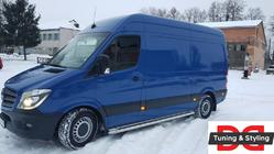 Mercedes Sprinter W906 2006–2018 Estribos Laterales Premium (2 uds., Acero Inoxidable) d60, batalla media foto 6