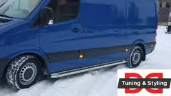 Mercedes Sprinter W906 2006–2018 Estribos Laterales Premium (2 uds., Acero Inoxidable) foto 3