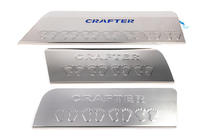 Volkswagen Crafter 2006-2016 Placas de umbral interiores LED Azul foto 3