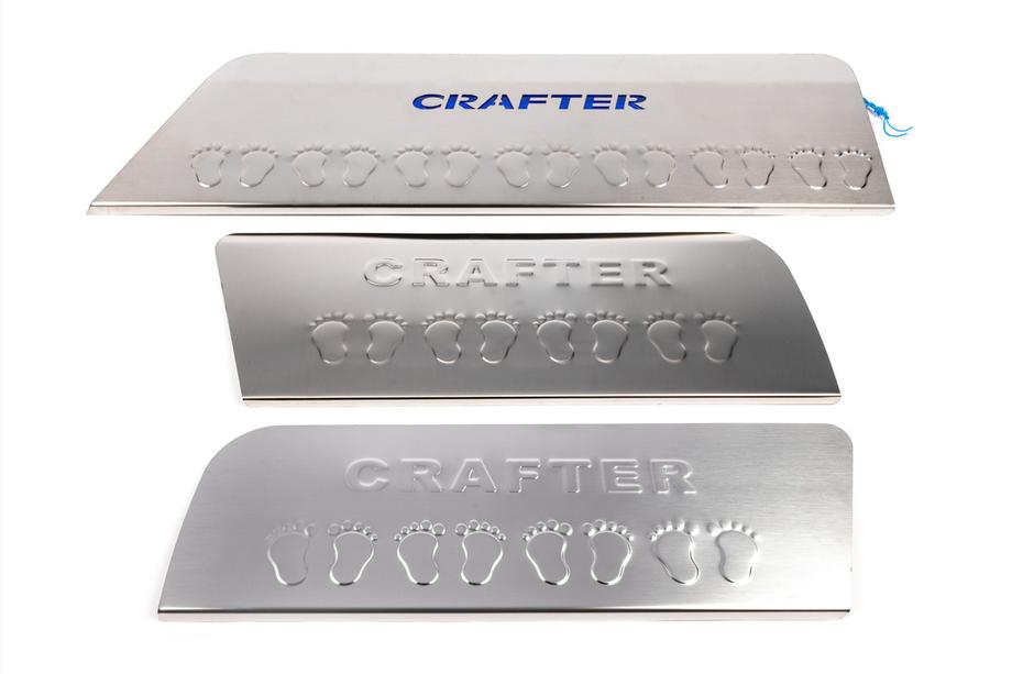 Volkswagen Crafter 2006-2016 Placas de umbral interiores LED Azul Foto 3
