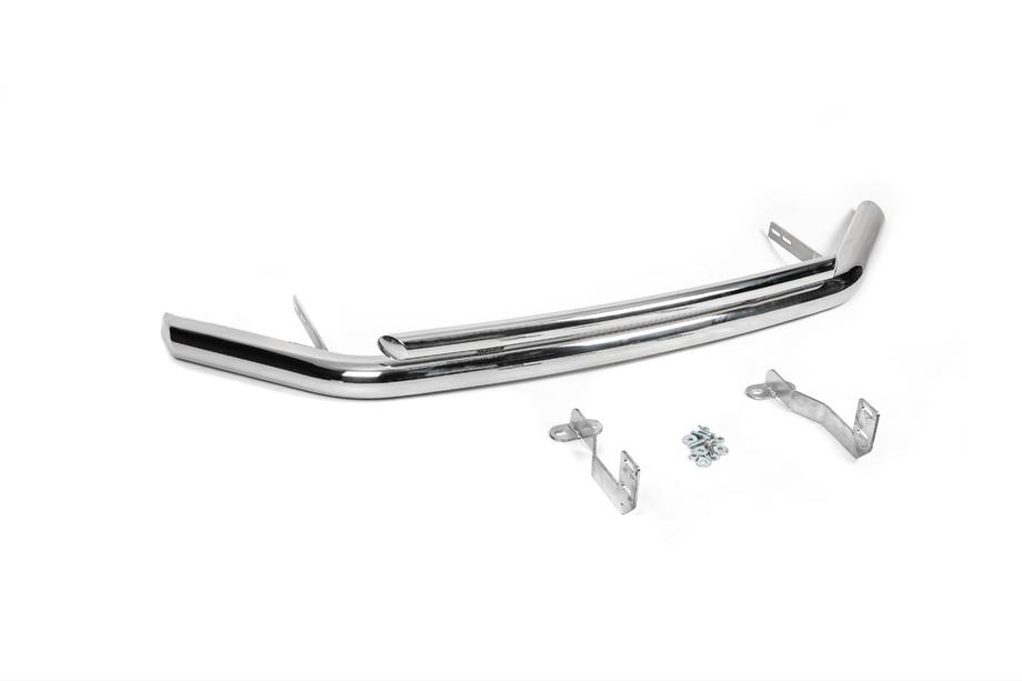 Volkswagen Caddy 2004-2010 Defensa frontal doble ST014 (acero inoxidable) Image