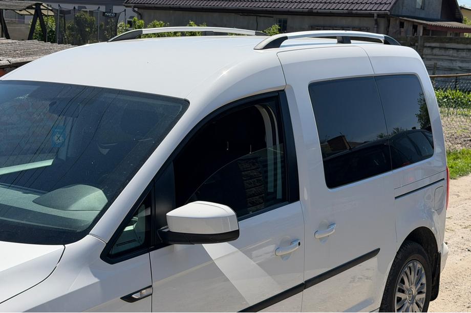 Volkswagen Caddy 2010-2015 Barras de Techo Cromadas Base Maxi, Pie de Plástico Foto 4