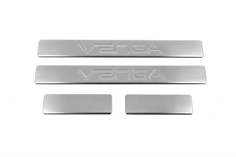 Kia Venga 2010-2019 Embellecedores de estriberas OmsaLine (4 uds, acero inoxidable) Image