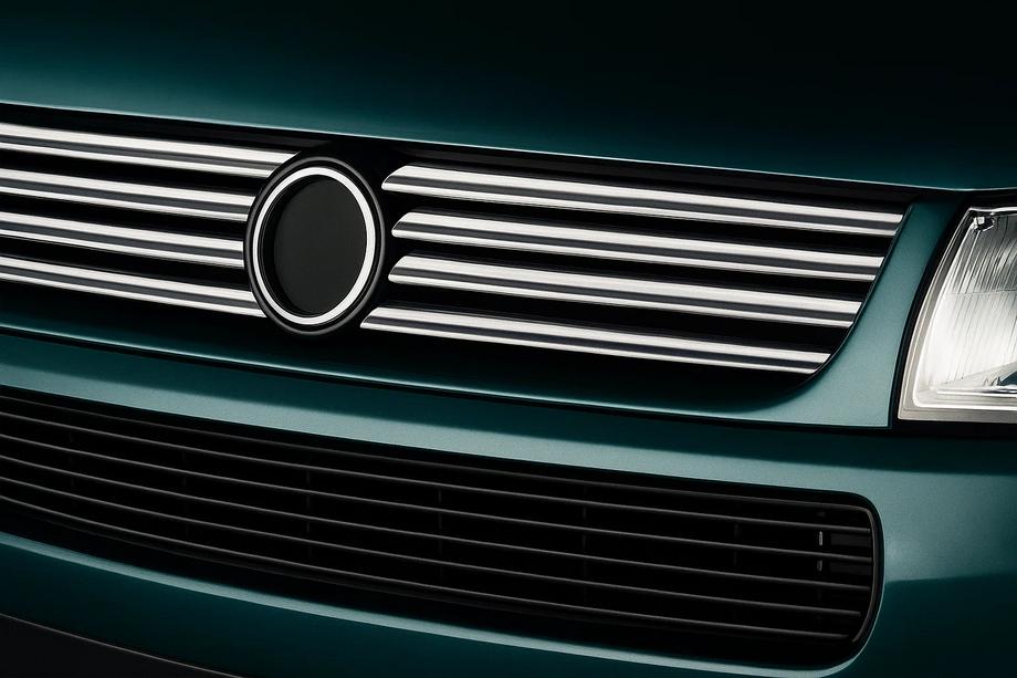 Volkswagen T4 Caravelle/Multivan 1990–2003 Embellecedores de parrilla cromados Capó inclinado (8 uds., acero inoxidable) Image