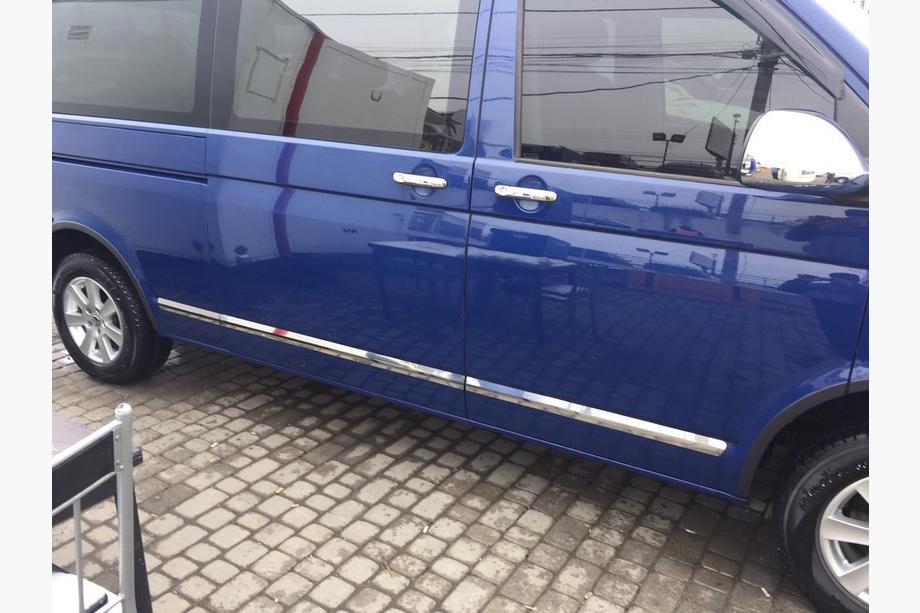 Volkswagen T5 Transporter 2003-2010 Molduras de Puerta Acero Inoxidable Cromo 1 Puerta, Distancia Corta entre Ejes, OmsaLine - Acero Inoxidable Italiano Foto 5