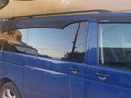 Volkswagen T5 Transporter 2003-2010 Barras de Techo Negras Base larga, pies de plástico foto 17