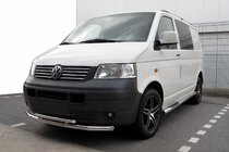 Volkswagen T5 Transporter 2003-2010 Defensa Delantera ST014 (Acero Inoxidable) 60 x 60mm foto 1