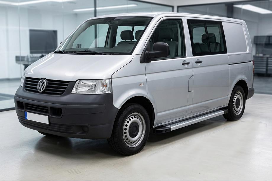 Volkswagen T5 Multivan 2003–2010 Estribos Laterales Maya V2 (2 uds., Aluminio) Batalla Corta Image