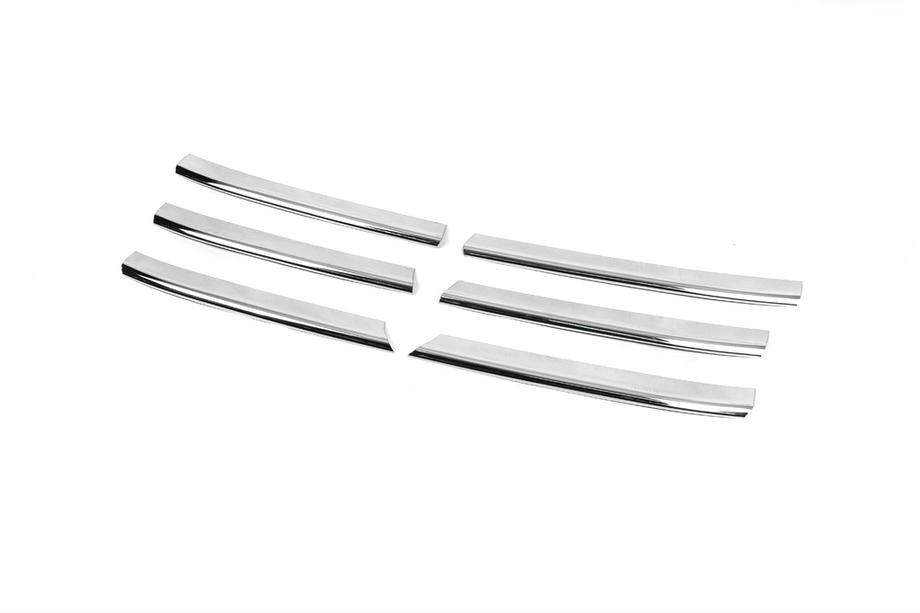 Volkswagen T5 Caravelle 2004-2010 Cubiertas de Parrilla Cromadas (6 uds, Acero Inoxidable) OmsaLine - Acero Inoxidable Italiano Foto 4