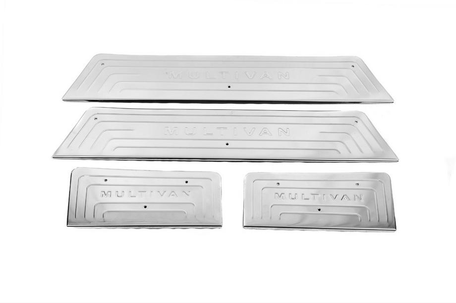 Volkswagen T5 2010-2015 Protecciones de umbral interior de acero inoxidable OmsaLine 4 Puertas, Transporter Foto 8