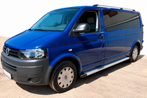 Volkswagen T5 2010-2015 Estribos Laterales Maya V2 (2 uds., Aluminio) Batalla Larga foto 1