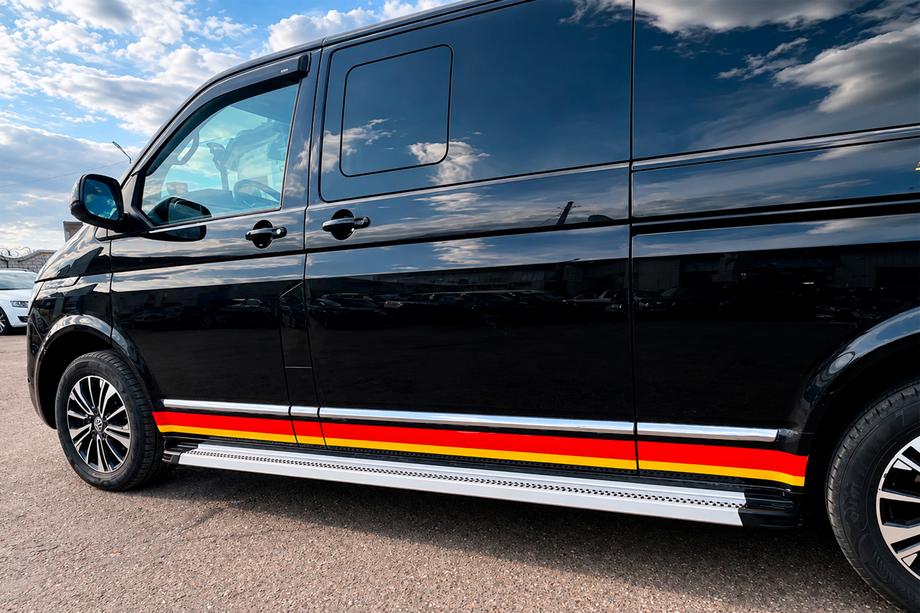 Volkswagen T5 2010-2015 Estribos Laterales Maya V2 (2 uds., Aluminio) Batalla Corta Foto 5