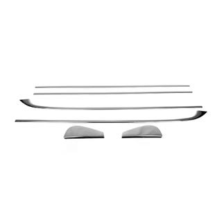 Molduras inferiores de ventanas (HB, 6 pzs, acero inoxidable) Renault Megane III 2009-2016 foto 2