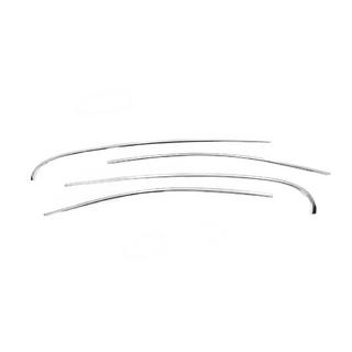 Molduras superiores de ventanas acero inoxidable (4 uds) Renault Fluence 2009-2016 foto 2