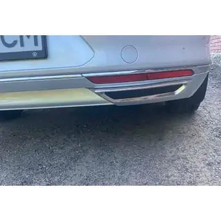 Cubiertas de salida de escape imitacion SD/SW (2015-2018, 2 uds, acero inoxidable)