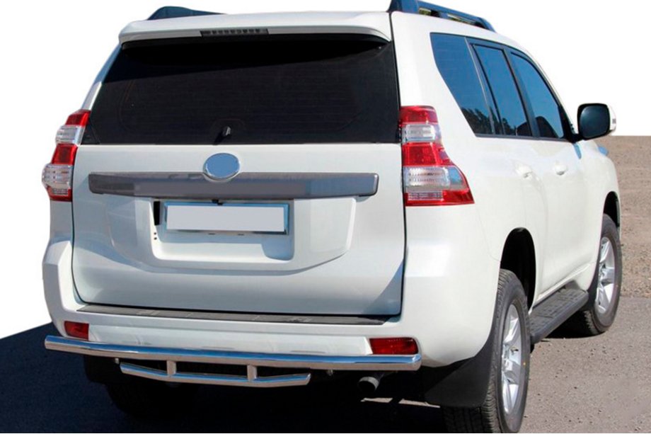 Toyota Land Cruiser Prado 150 2009-2023 Barra Trasera AK002-2v1 (Acero Inoxidable) Foto 1