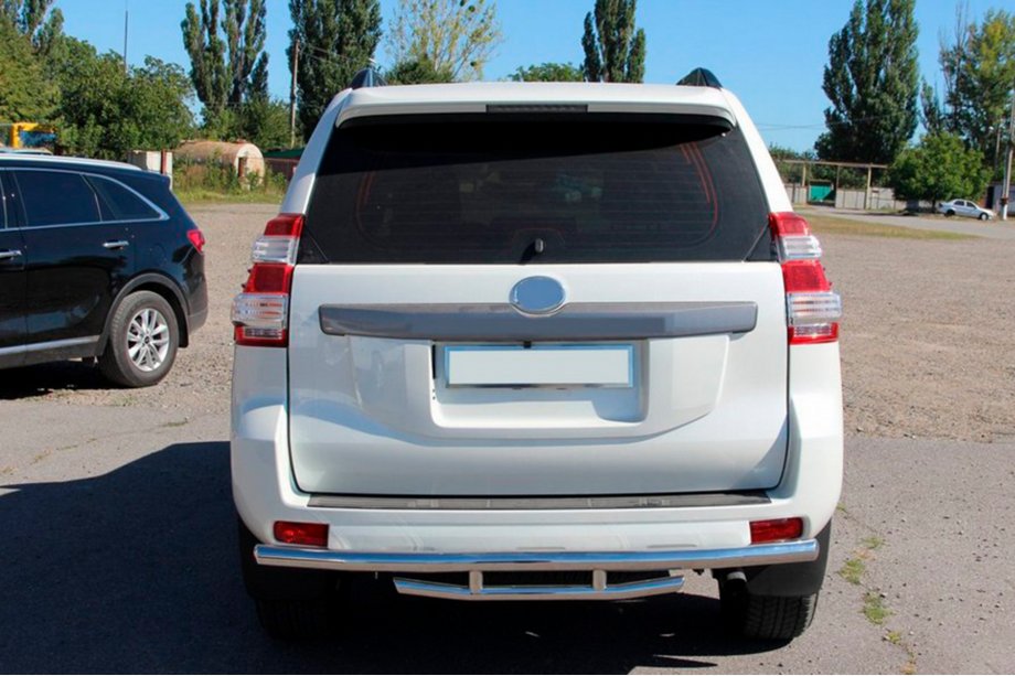 Toyota Land Cruiser Prado 150 2009-2023 Barra Trasera AK002-2v1 (Acero Inoxidable) Foto 3