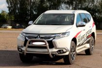 Mitsubishi Pajero Sport 2015- Defensa Delantera WT022 Acero Inoxidable foto 3