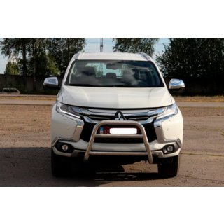 Defensa Delantera WT022 Acero Inoxidable Mitsubishi Pajero Sport 2015- foto 2