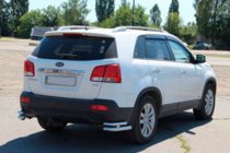 Kia Sorento II XM 2009-2014 Esquinas traseras dobles AK003-Doble (acero inoxidable) foto 4