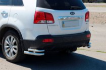 Kia Sorento II XM 2009-2014 Esquinas traseras dobles AK003-Doble (acero inoxidable) foto 5