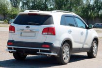 Kia Sorento II XM 2009-2014 Barra Trasera AK003-2 (Acero Inoxidable) foto 4