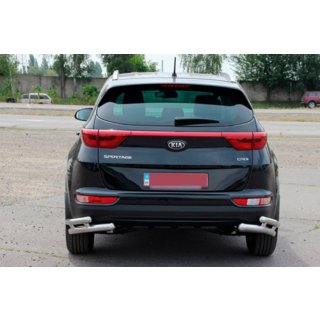 Protector Trasero Esquinas Dobles AK003 Doble (Acero Inoxidable) Kia Sportage 2015-2021 foto 3