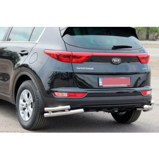 Protector Trasero Esquinas Dobles AK003 Doble (Acero Inoxidable) Kia Sportage 2015-2021 foto 2