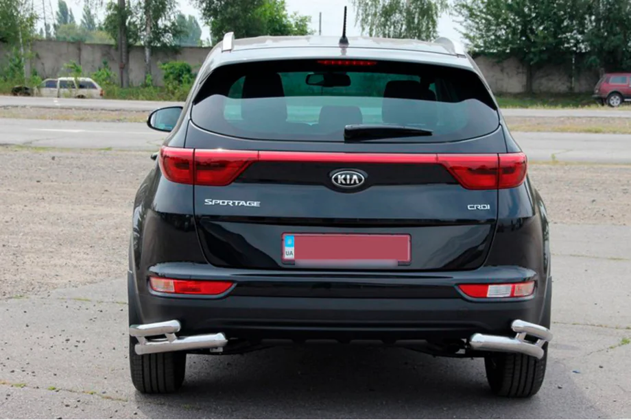 Kia Sportage 2015-2021 Protector Trasero Esquinas Dobles AK003 Doble (Acero Inoxidable) Foto 3