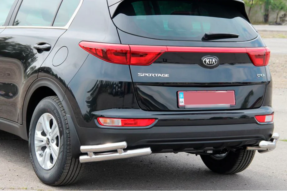 Kia Sportage 2015-2021 Protector Trasero Esquinas Dobles AK003 Doble (Acero Inoxidable) Foto 2