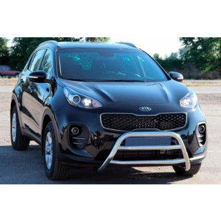 Defensa Delantera WT023 Acero Inoxidable Kia Sportage 2015-2021 foto 1