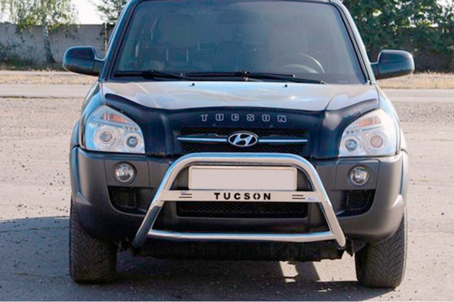 Hyundai Tucson JM 2004- Defensa Delantera WT025 (Acero Inoxidable) Image