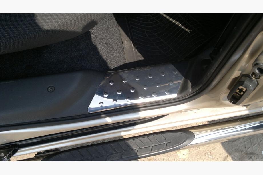 Fiat Doblo I 2005-2010 Cubiertas de umbral interior (Omsa, acero inoxidable) 3 puertas Foto 4