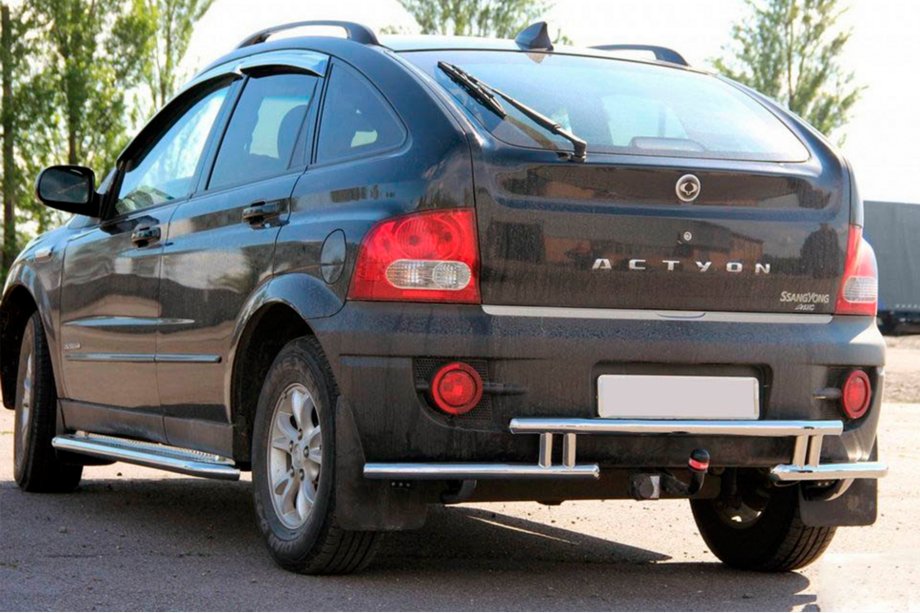 SsangYong Action 2005-2018 Protector Trasero AK005-2 (Acero Inoxidable) Image